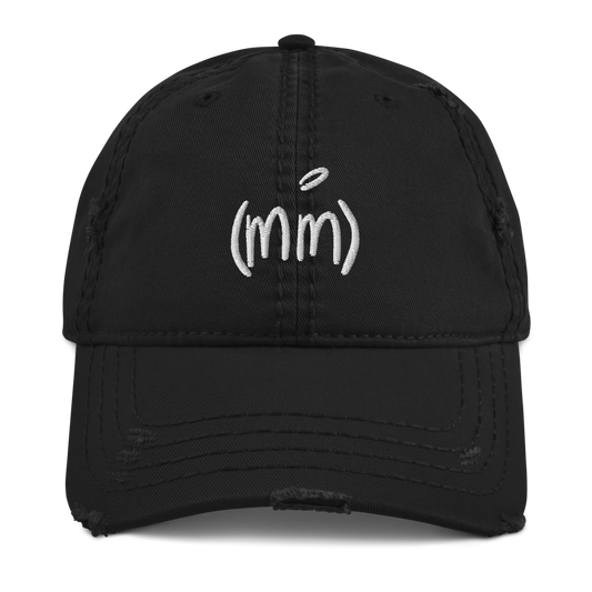 Classic Mega Mango Distressed Dad Hat (white logo)